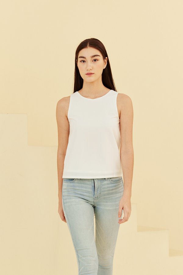 Gina Two Way Top in White