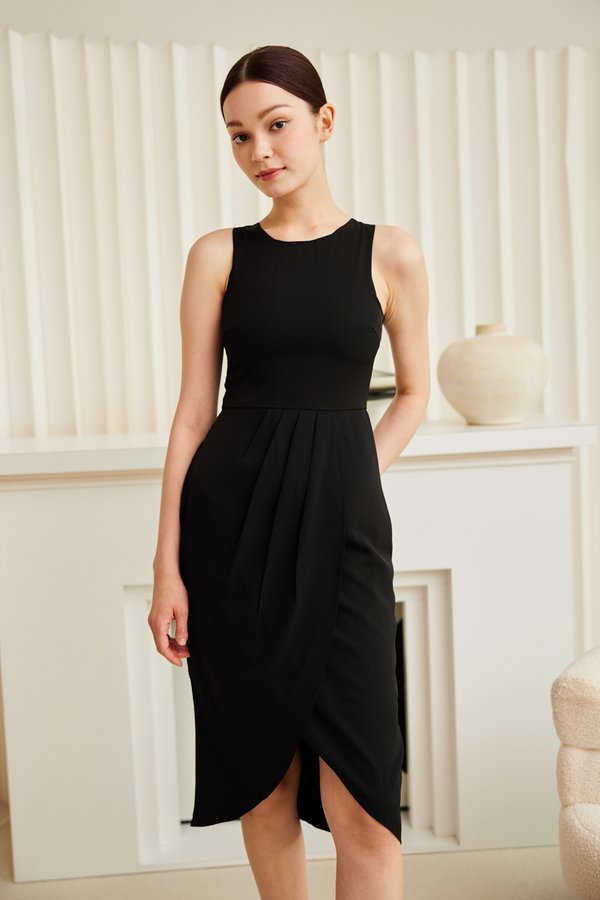 Isabel Tulip Dress in Black