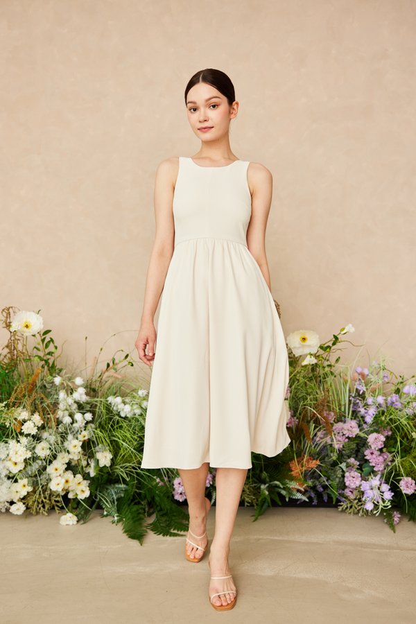 Eugenie Flare Dress in Cream