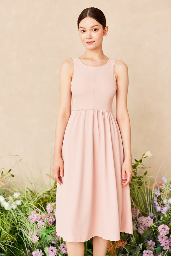 Eugenie Flare Dress in Pink
