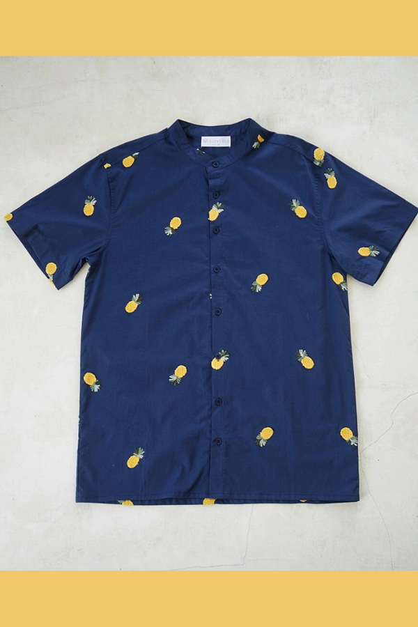 Pineapple Embroidered Shirt 