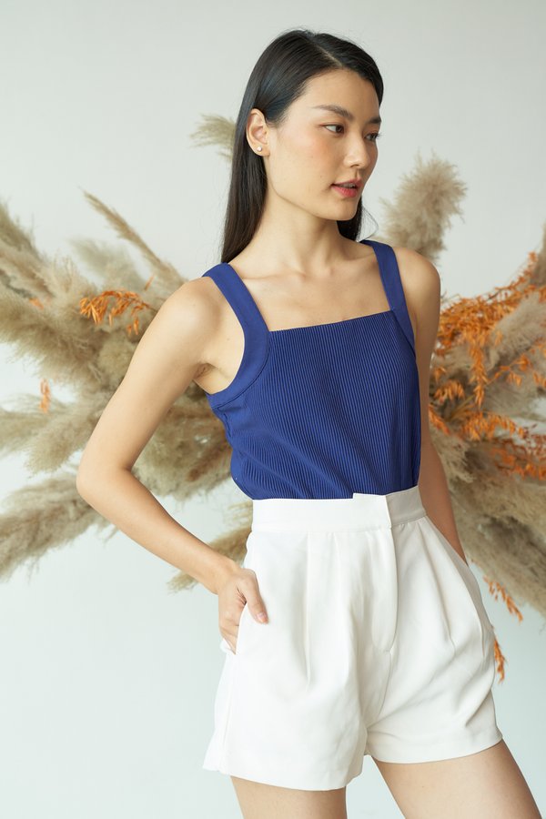 Lyla Pleated Top in Royal Blue